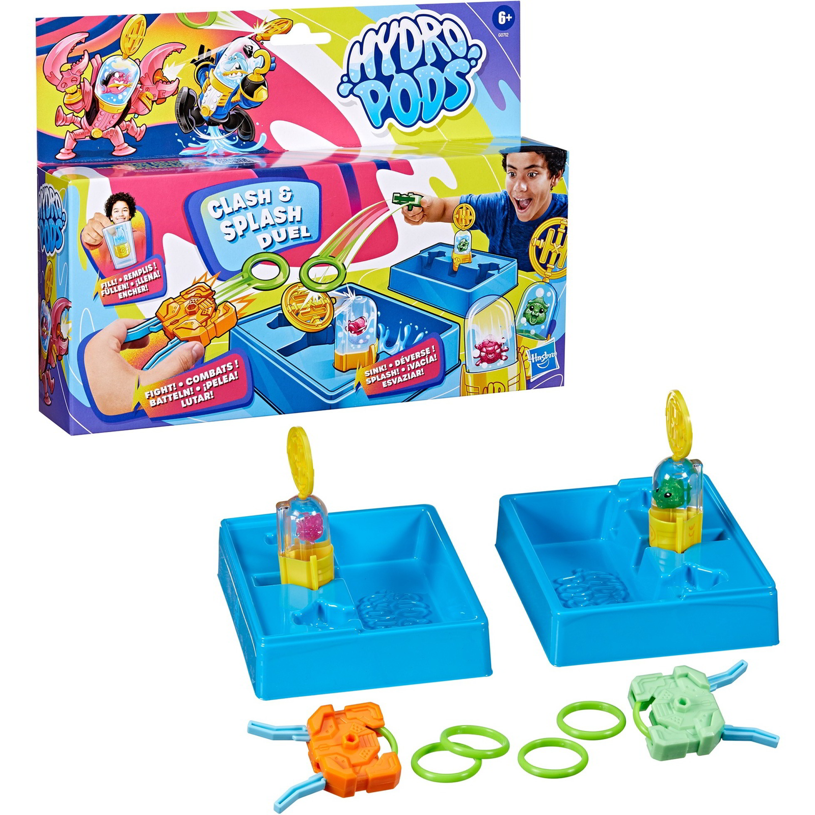 Hasbro G07125L0 Hydro Pods Ütközés és Fröcskölés Ügyességi Játék (G07125L0)