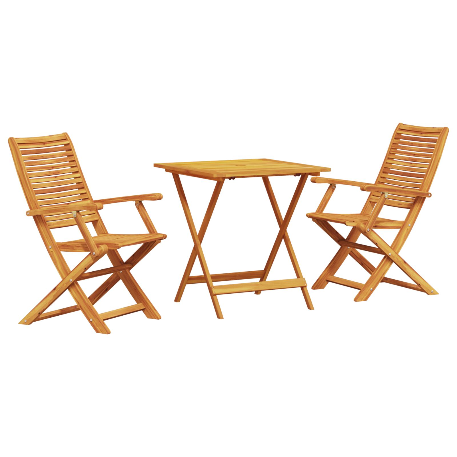 3 részes összecsukható bistrószett tömör akácfából (3375697)