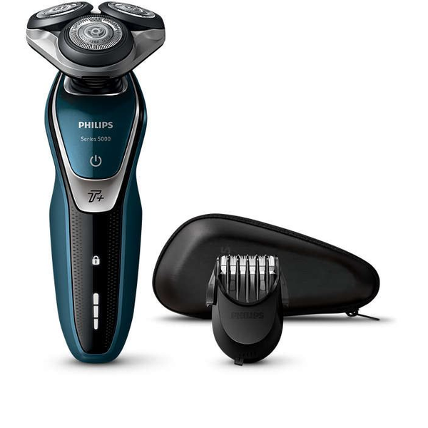 Philips SHAVER Series 5000 S5672/41 pánsky holiaci strojček Rotačný holiaci strojček Zastrihávač Čierna, Modrá, Strieborná