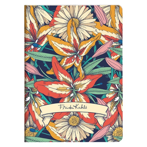 Clairefontaine Jegyzetfüzet  Frida Kahlo, A/5, 14,8x21 cm, 32 lapos, vonalas, vegyes minta (116212C)