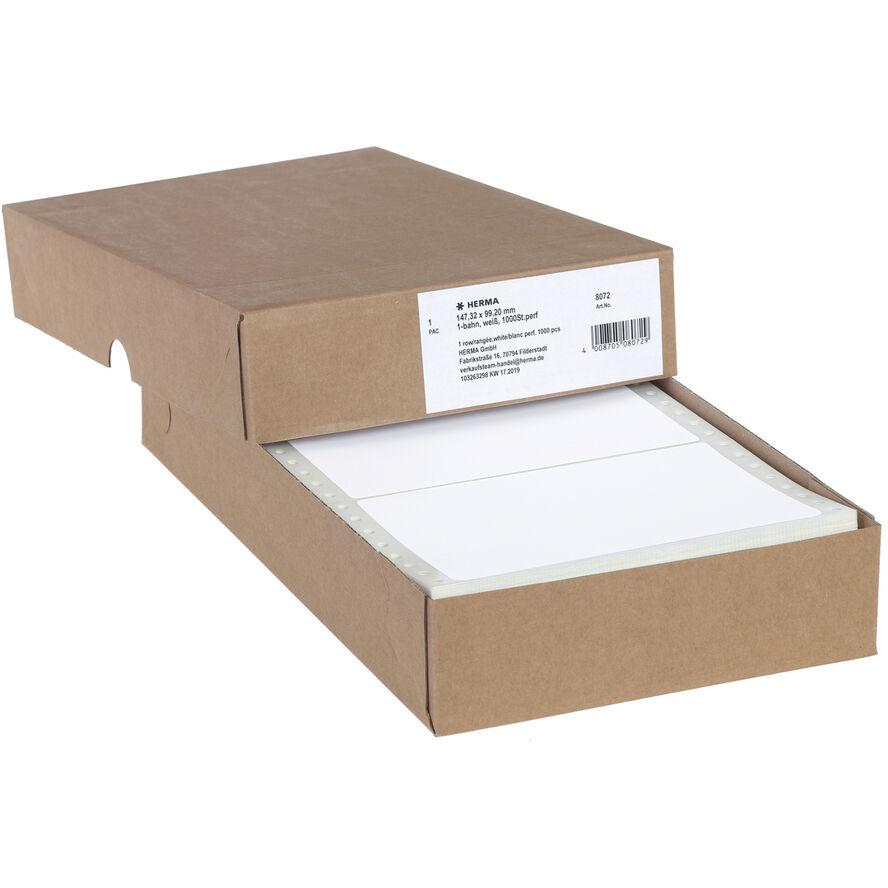 HERMA Computeretik. weiß 147,32x99,2 mm perforiert 1000 St. (8072)