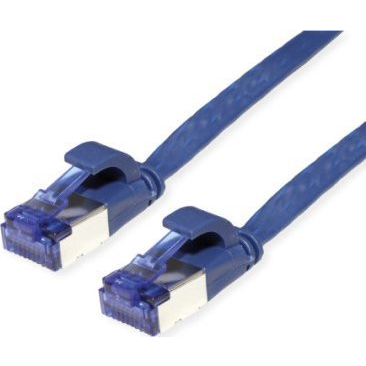 VALUE Patchkabel Cat.6A (Class EA) FTP, extra-flach, blau, 3 m