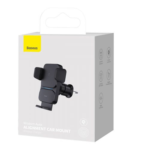 Baseus Wisdom 4,7-7,5" Mobiltelefon autós tartó szellőző rácshoz - Fekete (CGZX000001)