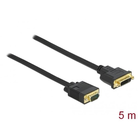 Delock Kabel DVI 24+5 Buchse zu VGA Stecker 5 m