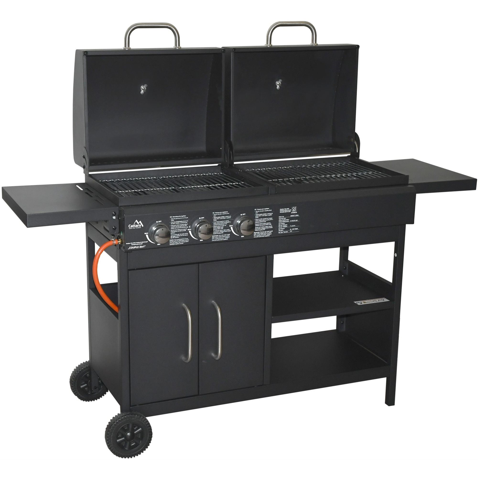 COUPLE 2in1 gáz/szén grill (8591686130423)