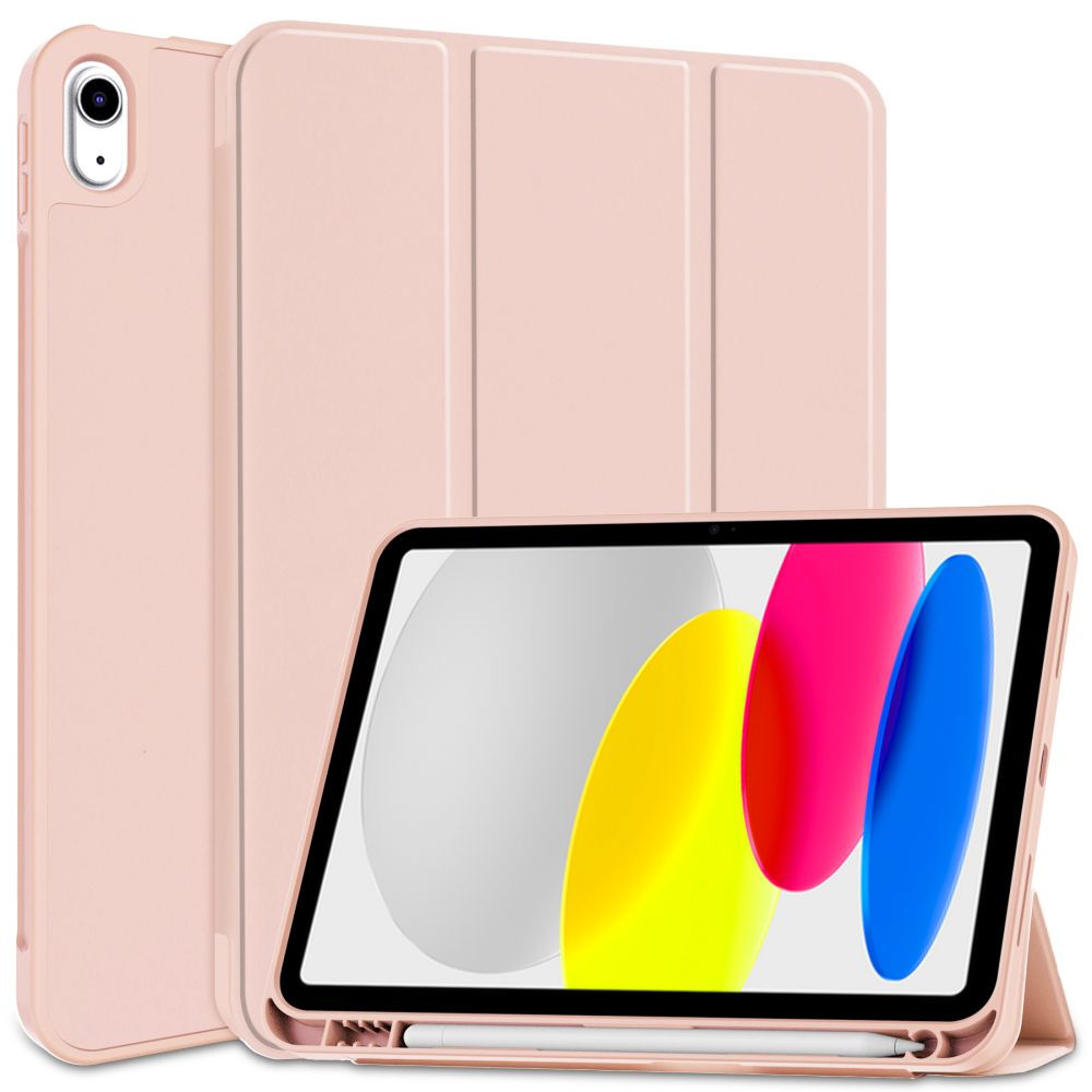 Apple iPad 10.9 (2022), mappa tok, Apple Pencil tartóval, Smart Case, rózsaszín (136736)