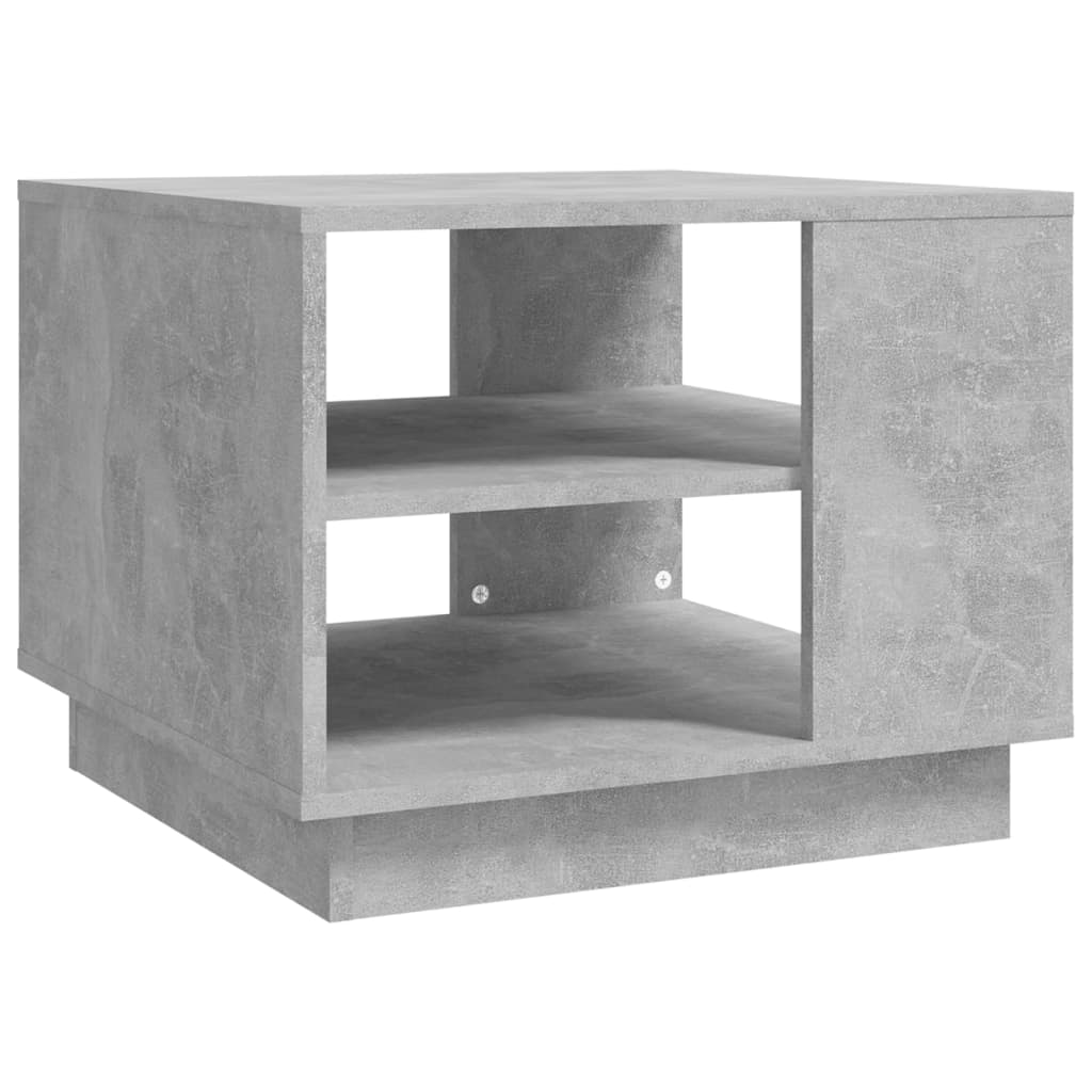 betonszürke forgácslap dohányzóasztal 55 x 55 x 43 cm (810293)