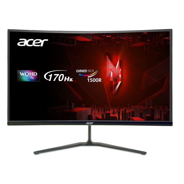 Монитор Acer Nitro ED270UP2bmiipx, 27", WLED, VA, 2560 x 1440, 2 x HDMI 2.0, 1 x DisplayPort 1.2, 1 x Audio Out, Вградени високоговорители 2 x 2W