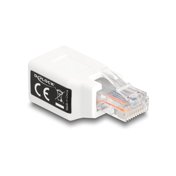 DELOCK RJ50 Adapter Stecker zu Buchse weiß