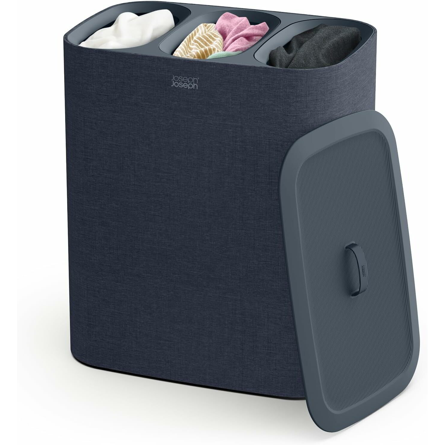 Joseph Joseph Tota Trio Szövet szennyestartó 3 rekesszel 90l - Fekete (50025)