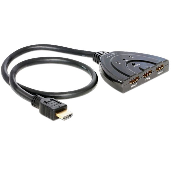 DELOCK HDMI Switch 3 Eingänge -> 1 Ausgang bidirectional