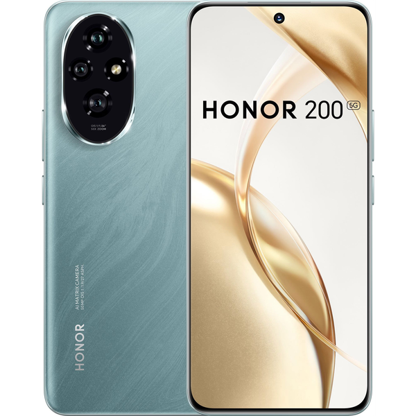 Honor 200 5G 17 см (6.7") Двойна SIM карта Android 14 UBS тип C 12 GB 512 GB 5200 mAh Зелен
