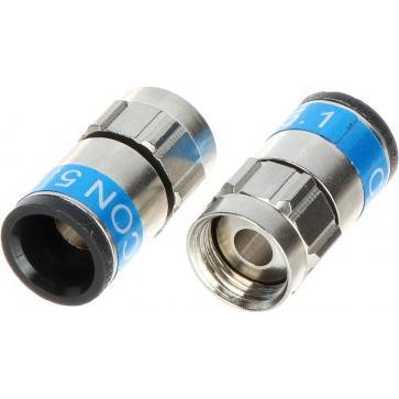 Cabelcon Connectors 99909636-02 F dugó Tömörítés, vízálló Csatlakozók: F csatlakozódugó 100 db (F/6070/HAND)