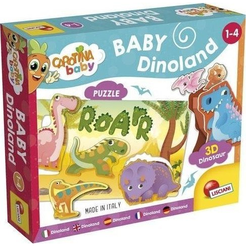 Carotina baby: Dinoland 3 az 1-ben memo, puzzle és párosító játék - Lisciani (500234)