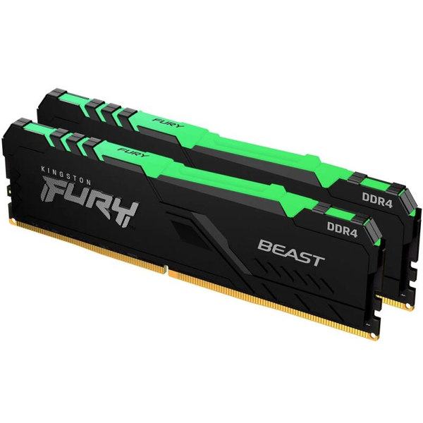 Памет Kingston FURY Beast RGB, 32GB DDR4, 2666MHz CL16, Dual Channel Kit