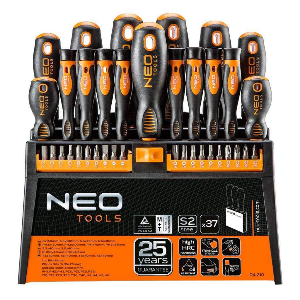 NEO Tools csavarhúzó készlet + bitek 37db (04-210) (04-210)