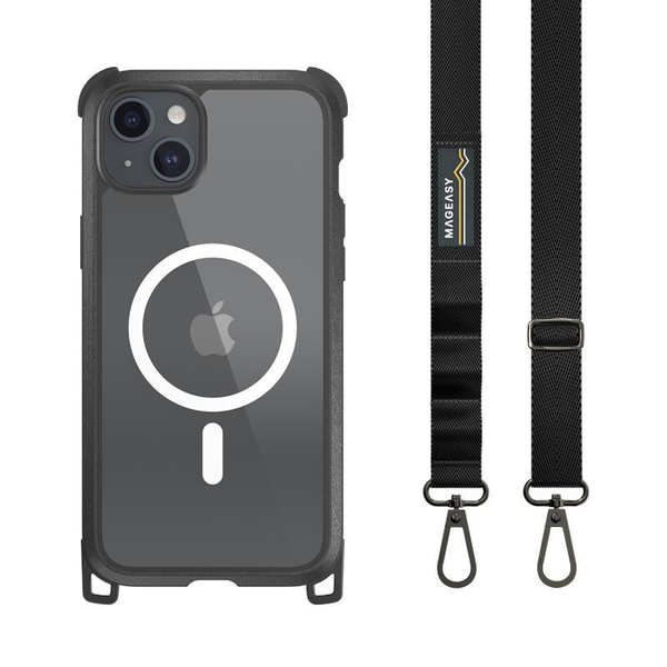 SwitchEasy Odyssey M + Strap Apple iPhone 15 Plus / 14 Plus MagSafe Tok - Átlátszó