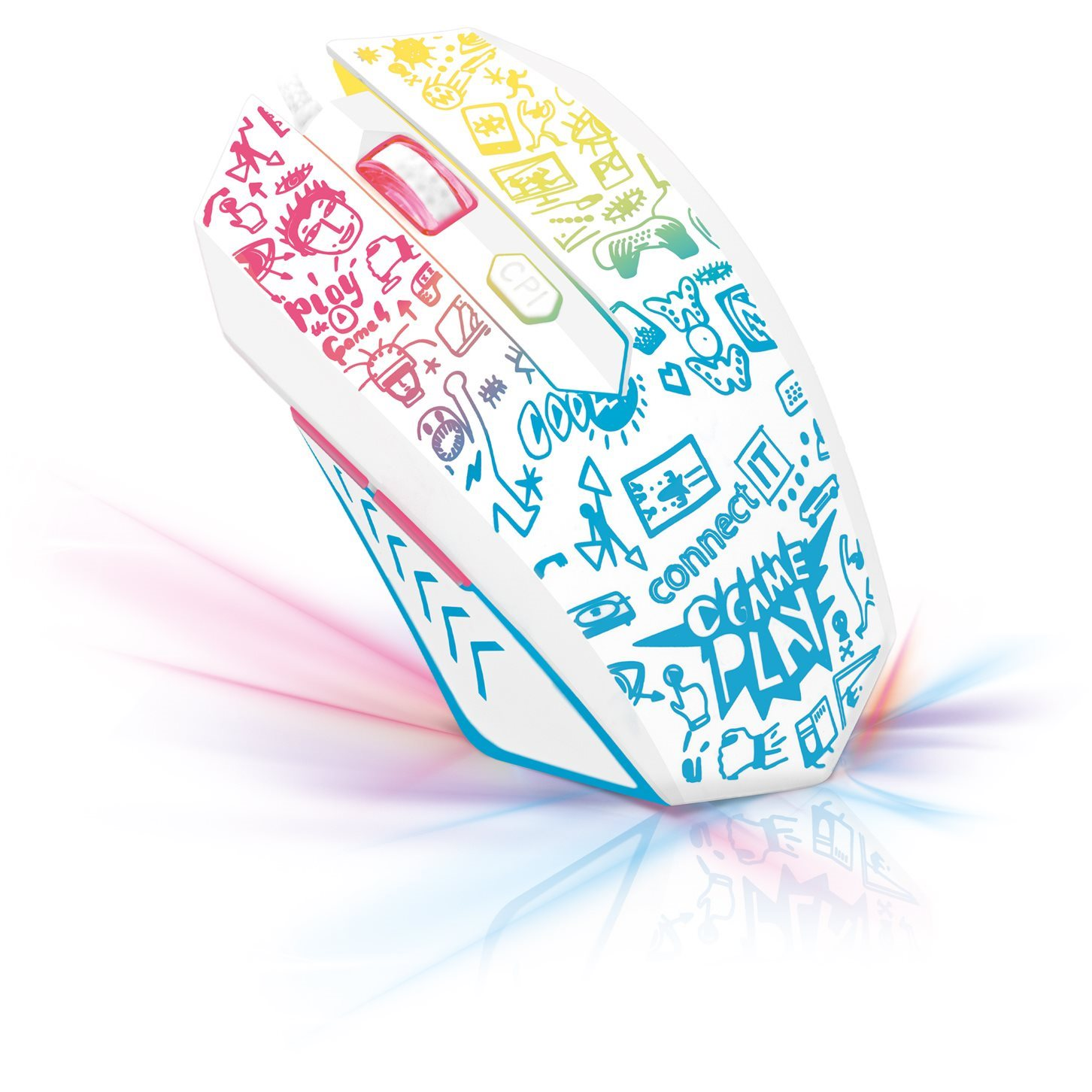 Connect IT Doodle Mouse (CMO-1144-DD) biela (CMO-1144-DD)