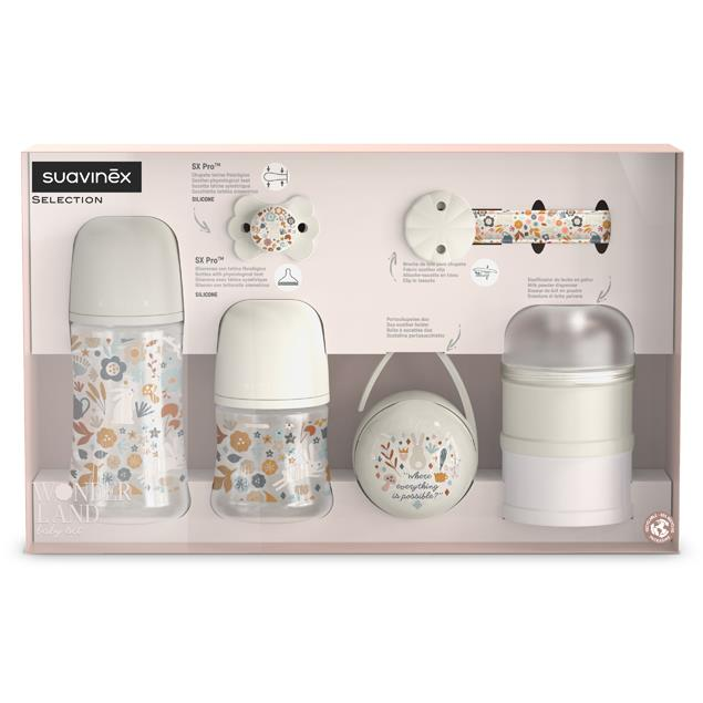 Suavinex Wonderland újszülött szett, krém (8426420901376)