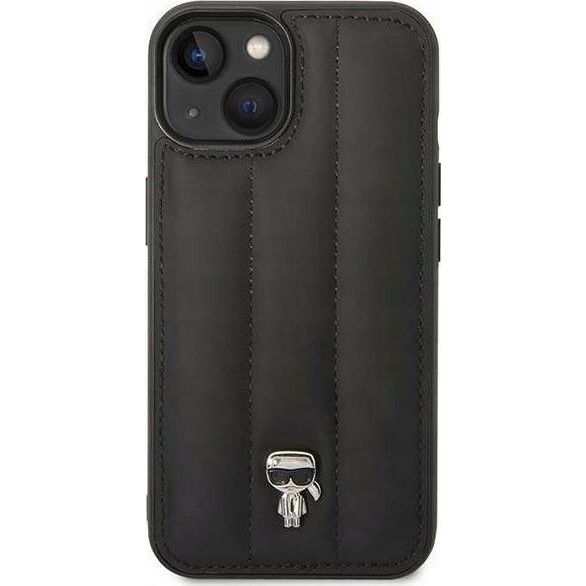 Karl Lagerfeld Puffy Ikonik Pin Apple iPhone 14 Plus hátlap tok, fekete (KF001086)