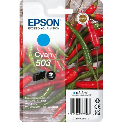 Epson 503 atramentová náplň 1 kusov Originál Štandardná výťažnosť Azúrová