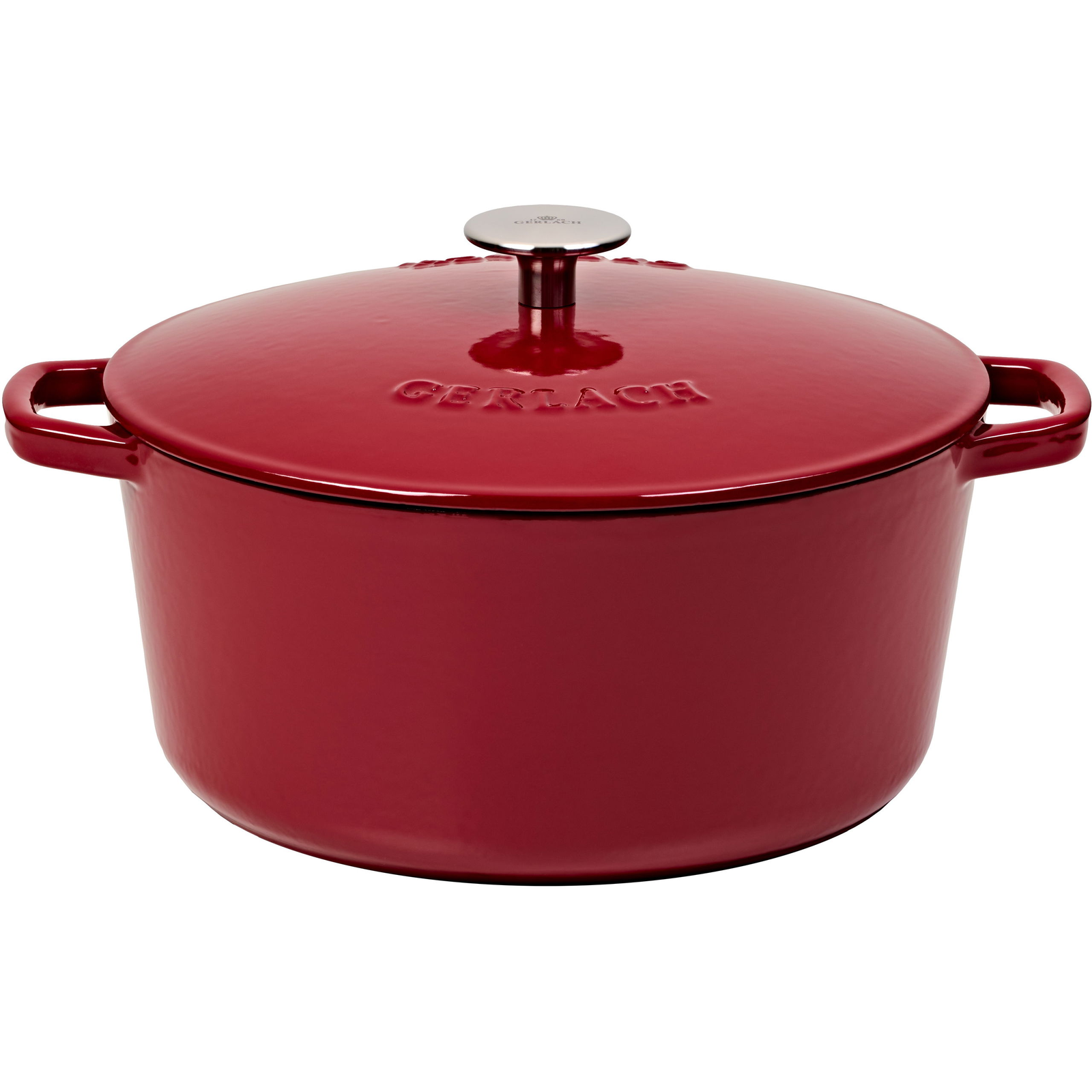 Gerlach NATUR öntöttvas edény fedővel, 26 cm, 5 l bordó (9954074)