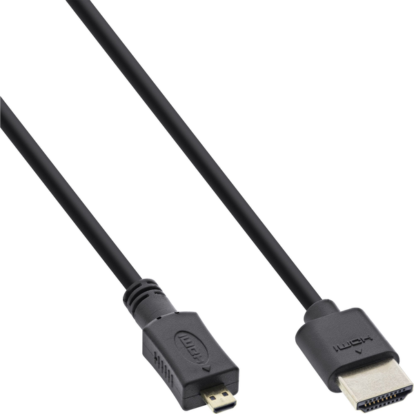 InLine 17502D cable HDMI 1,8 m HDMI tipo A (Estándar) HDMI tipo D (Micro) Negro