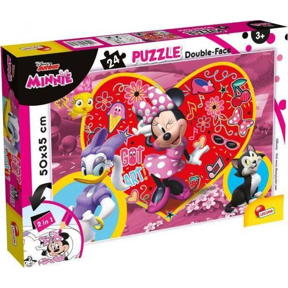 Minnie egér 2 az 1-ben 24db-os puzzle és színező 50x35cm - Lisciani (304-73979)