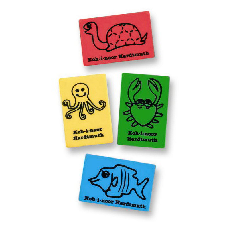 Koh-I-Noor 6200/60 Állat mintás plasztik radír ceruzához (7120172003)