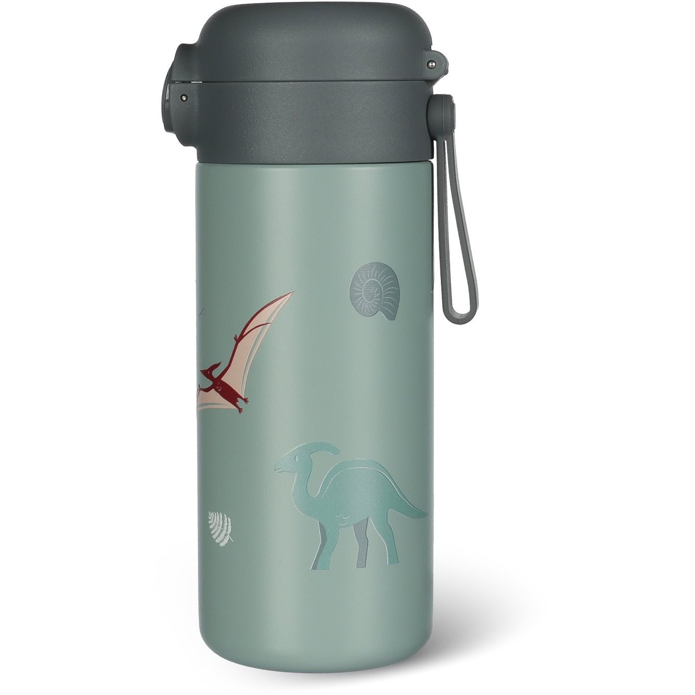 Zopa Dino Szívószálas italtermosz szilikon pánttal, 350 ml (8595114450435)