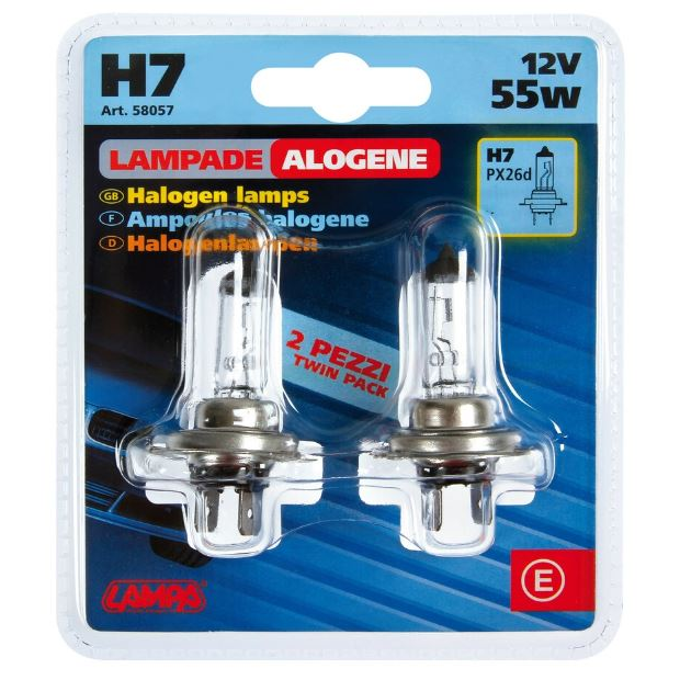 Lampa 12V H7 55W izzó, bliszter, 2db (0158057) (LA0158057)