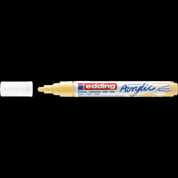Akrylový popisovač 5100 pastelovo žltý okrúhly hrot 2-3 mm edding -