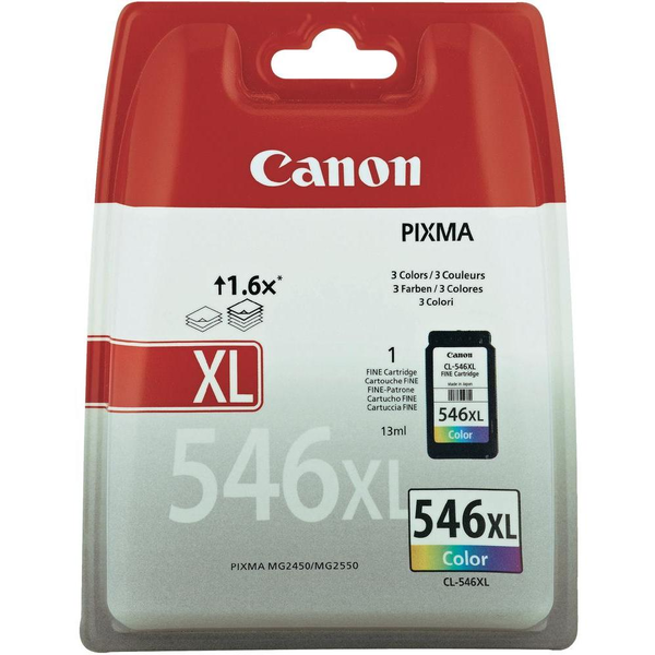 Canon PG-546XL δοχείο μελάνης 1 τεμάχια Πρωτότυπο Υψηλή απόδοση (XL) Κυανός (Κυανό), Βαθυπόρφυρος, Κίτρινο