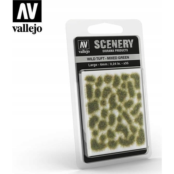  Vallejo Vallejo: Scenery - Wild Tuft - Mixed Green (6)x35
