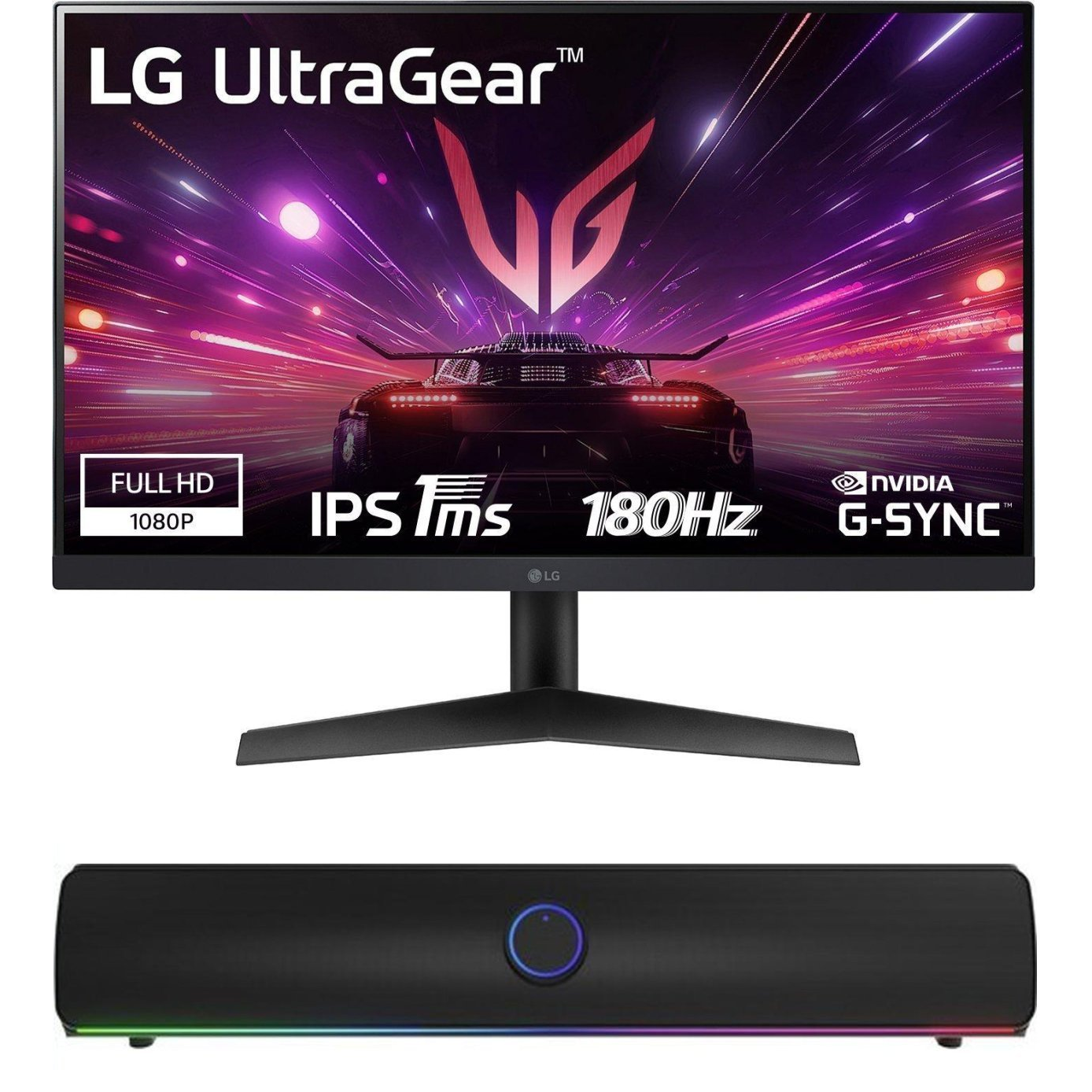 LG UltraGear 24GS60F-B gaming monitor + Genesis Helium 312BT soundbar (M-9117417)
