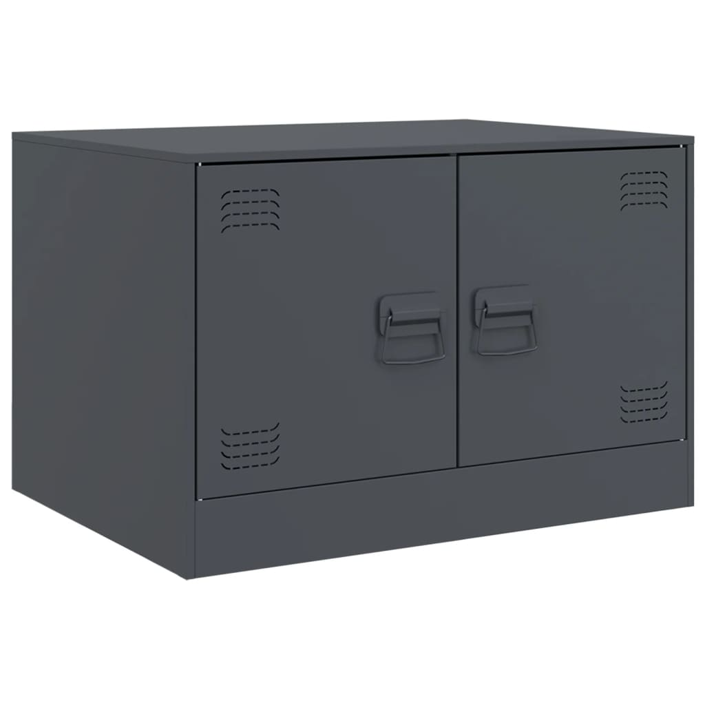 antracitszürke acél dohányzóasztal 67x50x44 cm (841729)