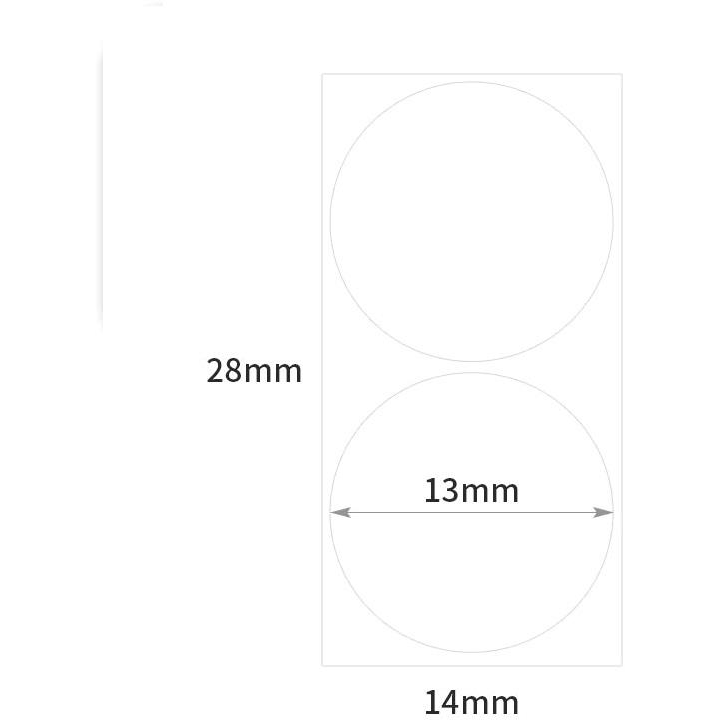 Niimbot R D11 és D110 címke, 14×28 mm, 220 db, WhiteRound B (A2A08061801)