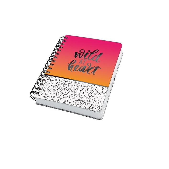 Siegel Jolie Wild Hearts 120 lapos 168x215mm pontrácsos spirálfüzet - Mintás (JN621)