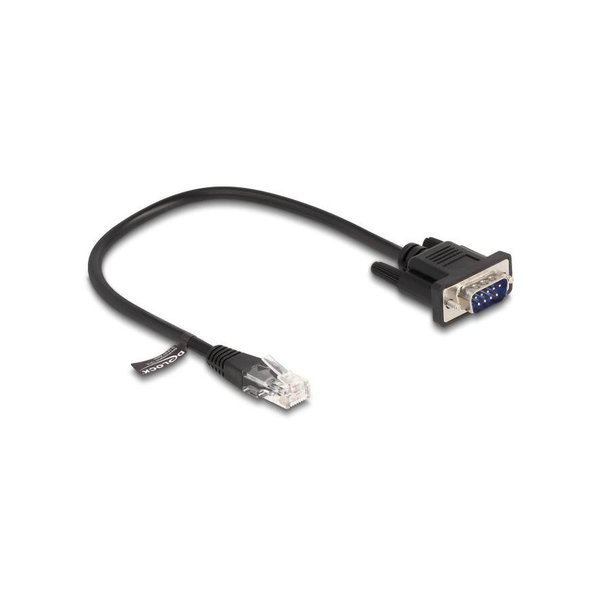 Kabel RJ45 samec na sériový RS-232 D-Sub 9pinový samec 30cm Delock 88008