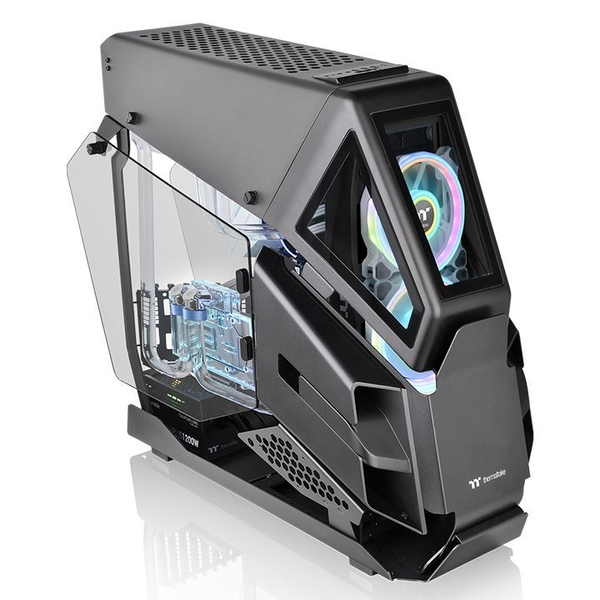 Компютърна кутия Thermaltake AH T600 Tempered Glass, Full Tower, Без захранващ блок, E-ATX, Black