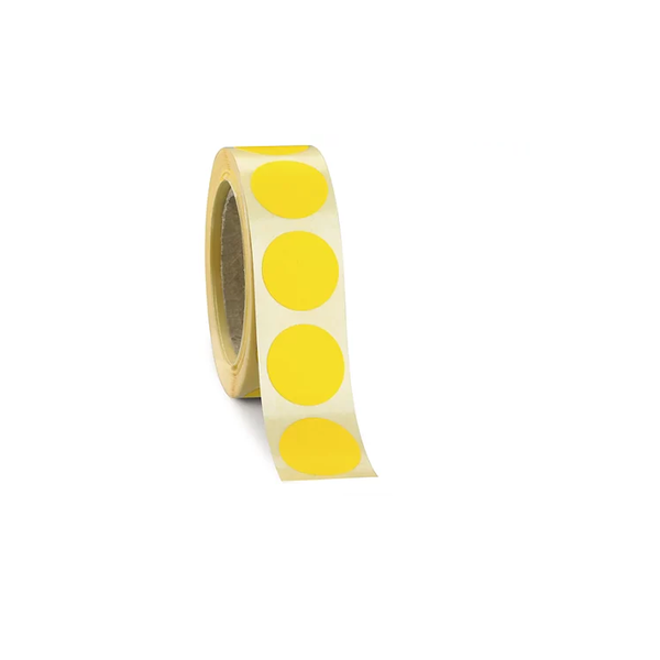 Etikett tekercses címkenyomtatóhoz 20 mm - Sárga (1000 db / csomag)