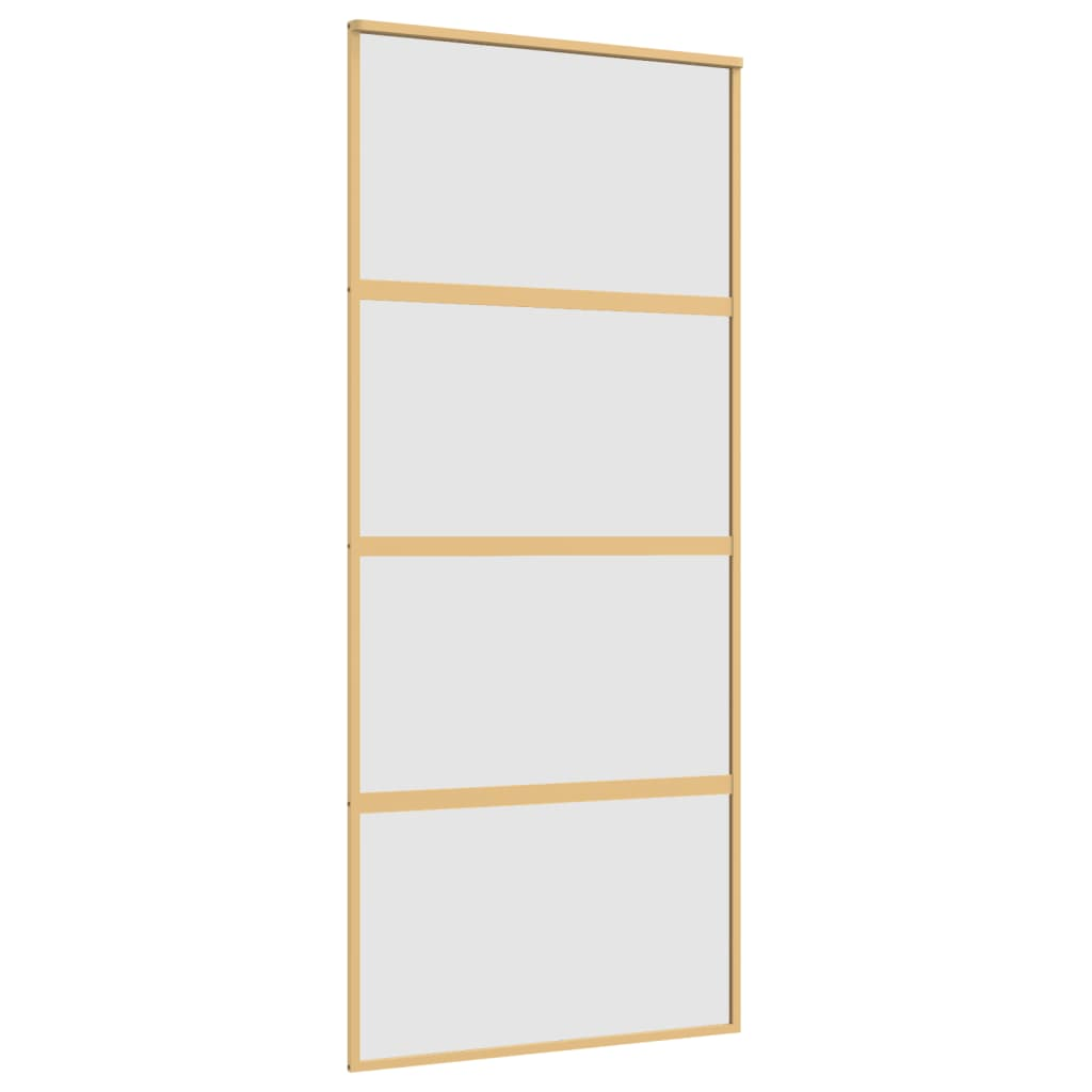 aranyszínű ESG tejüveg és alumínium tolóajtó 90 x 205 cm (155182)