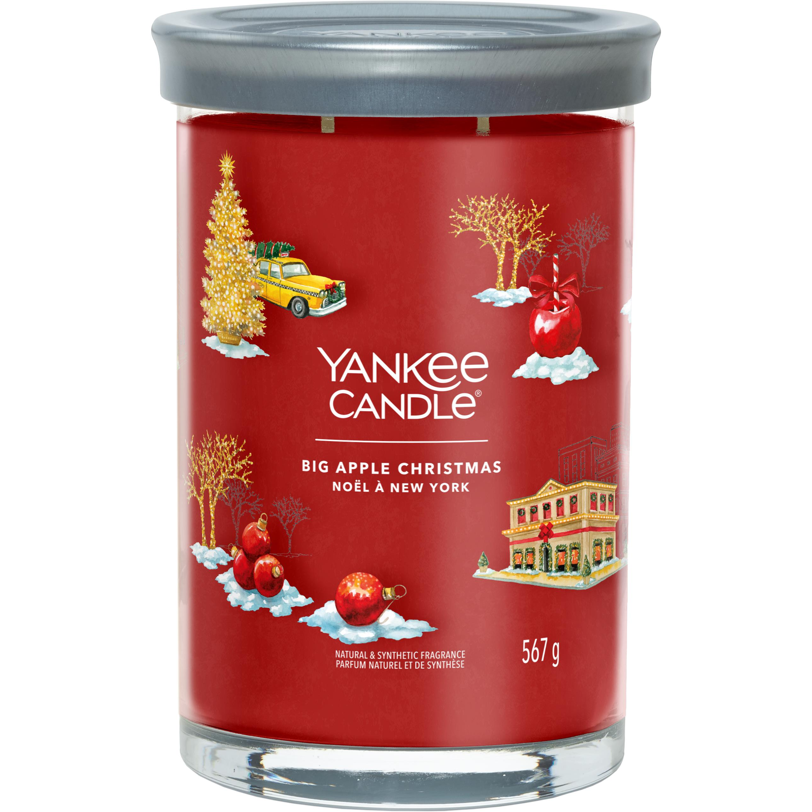 YANKEE CANDLE Signature Tumbler Big Apple Christmas, 567g - két kanócos (5038581162607)
