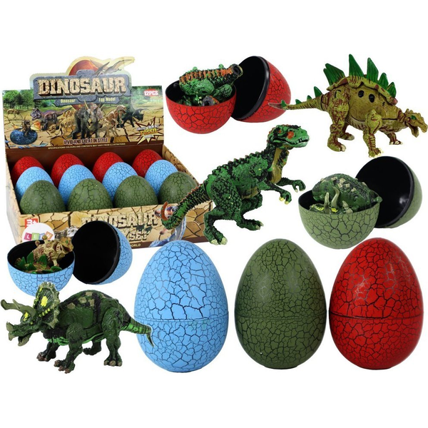 Figurka LeanToys Jajo Figurka Dinozaura 3 Kolory 9cm