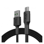 Green Cell PowerStream MicroUSB adatkábel  PD QC 1,2m fekete (KABGC20 )