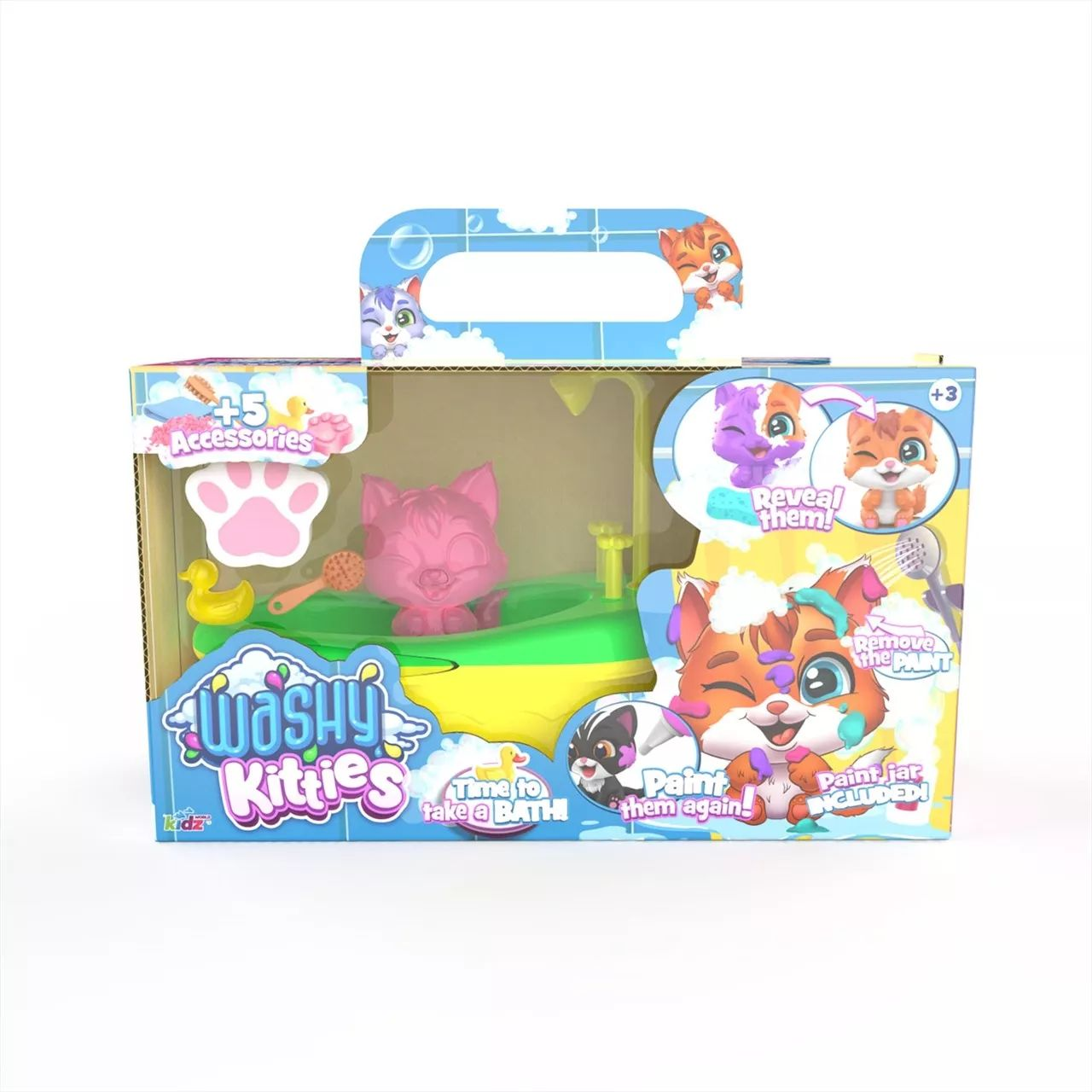 Kidz World Washy Friends Pancsoló cicusok fürdőkáddal játékszett - Szőrmi (1)