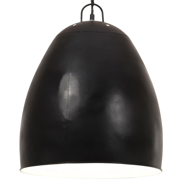 kerek fekete ipari függőlámpa 25 W 42 cm E27