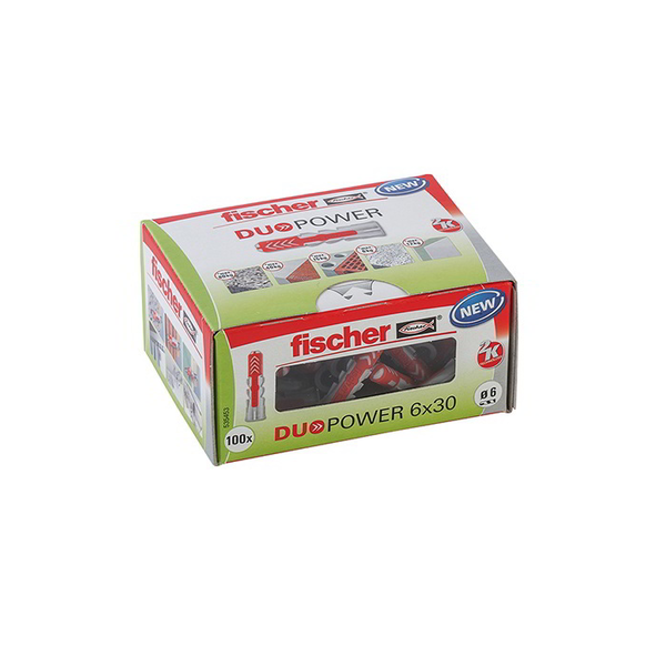 Dübel DUOPOWER 6x30 LD (hellgrau/rot, 100 Stück)