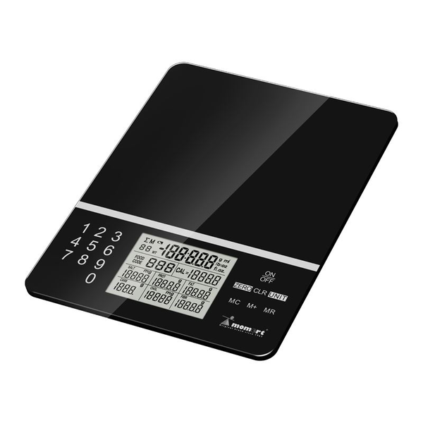 Кухненска везна Momert 6846, капацитет на измерване 5 кг, черна