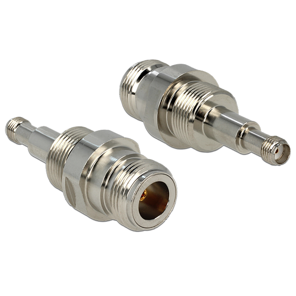 Delock Adapter N Jack > SMA Jack Bulkhead, nikkelezett
